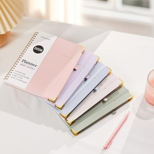 2026 Planner, Forvencer Calendar Planner Weekly and Monthly, Jan 2026-Dec 2026, 8.5" X 11", Hardcover Agenda Book, Daily Journal Organizer with Inner