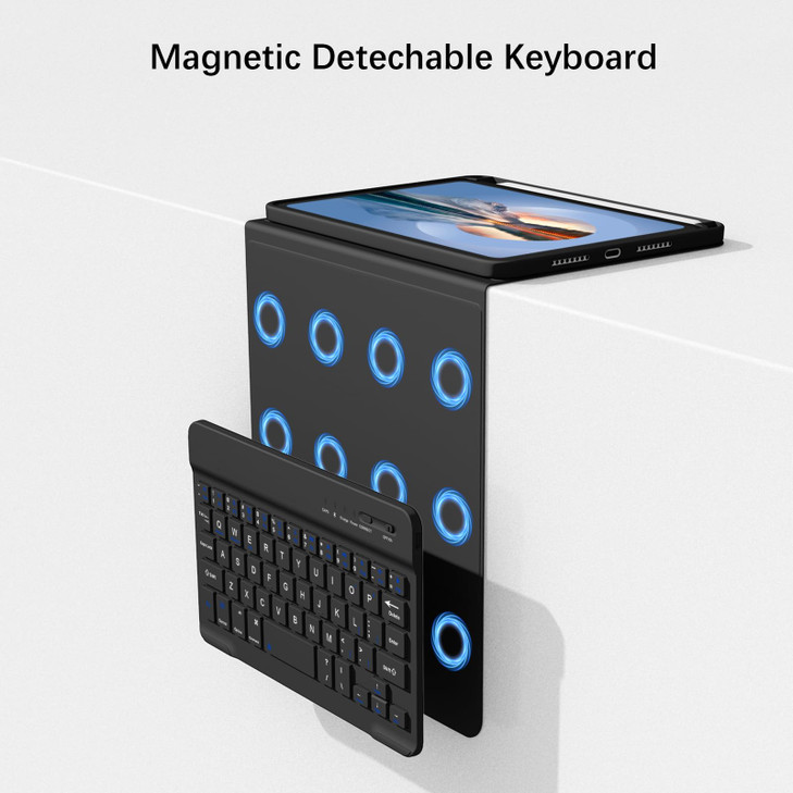 Divufus Keyboard Case for iPad mini 7th Generation (A17 Pro) 2024 / 6th Gen 2021 8.3 Inch [Magnetic Detachable Wireless Keyboard][Support 3 System] F