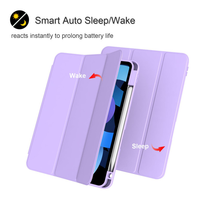 Divufus Case for iPad Pro 11 inch (M4 2024) 5th Generation, Smart Auto Sleep/Wake Slim Cover (Model: A2836/A2837/A3006), Soft TPU Back Case with Penc