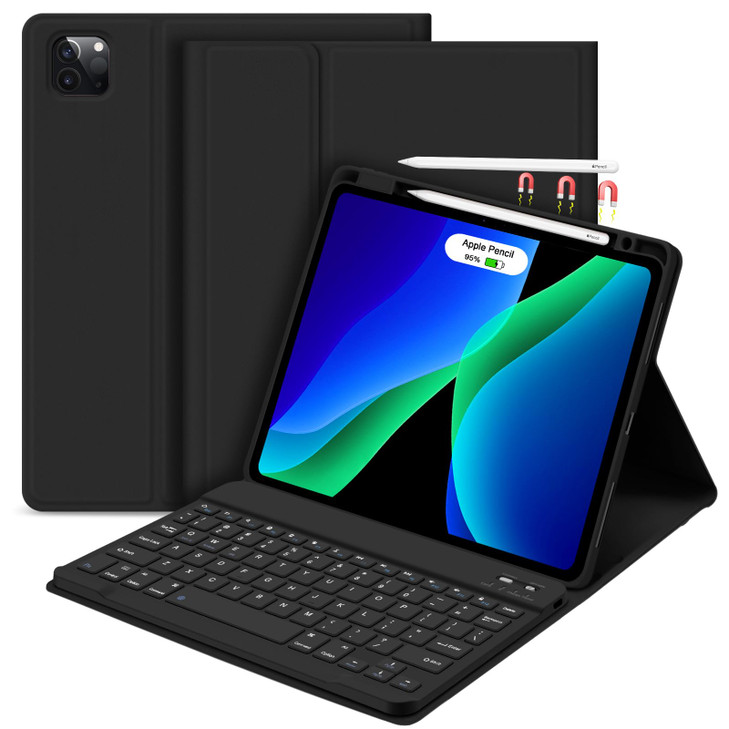 GOKOCO for iPad Pro 11 inch M5 2025/M4 2024 Case with Keyboard-Keyboard Case for iPad Pro 11" 2024 with Pencil Holder,Wireless Detachable Keyboard,Au