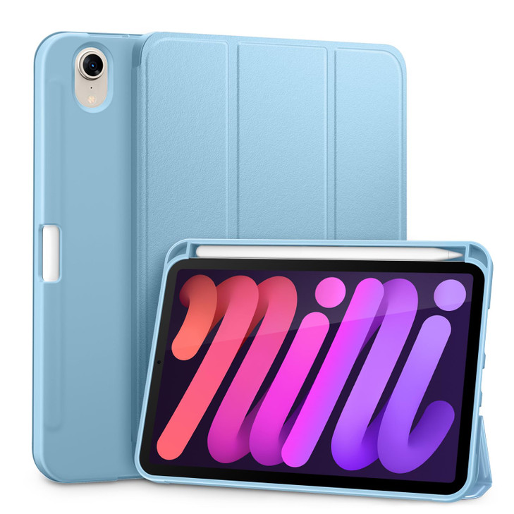 DTTO for iPad Mini 7th (A17 Pro) /6th Generation Case, iPad Mini 7 Case 2024 / Mini 6 Case 2021 8.3 Inch with Pencil Holder, Trifold Stand Smart Case