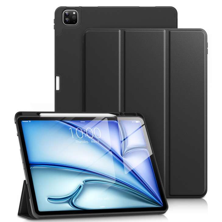 DTTO for iPad Air 13 Inch Case M3/M2 2025/2024, iPad Pro 12.9 Inch Case (6th/ 5th/ 4th/ 3rd Gen), Smart Slim Trifold Stand Soft Cover with Pencil Hol