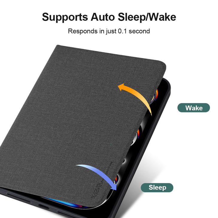 X-level for iPad Pro 11 Inch Case M4(2024, 5th Generation), [Auto Wake/Sleep] Case with Pencil Holder Lightweight Slim Protective Stand Cover, Black