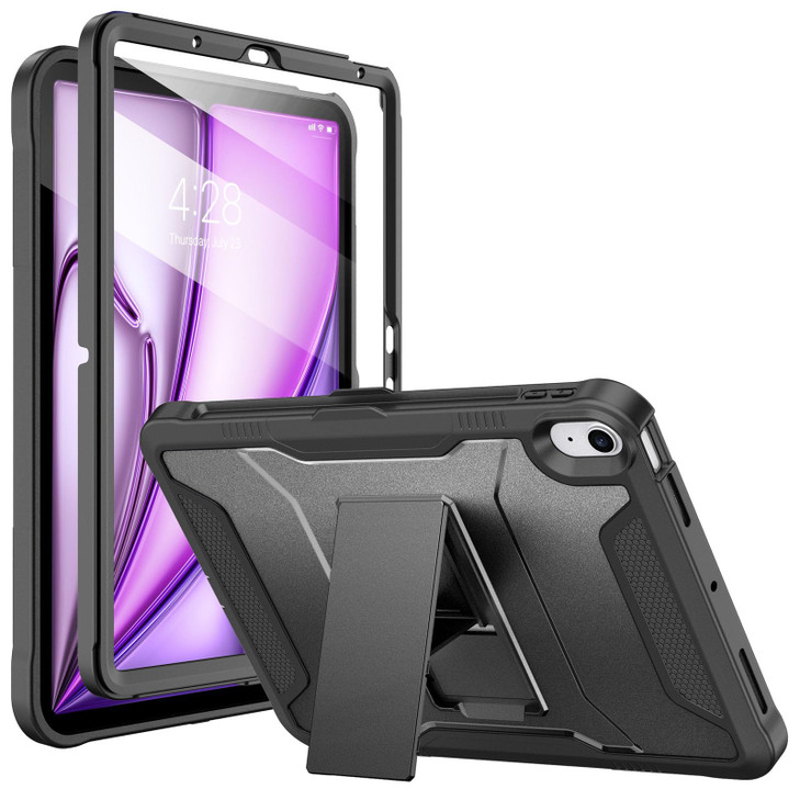 Soke Case for iPad Air 11-inch M3/M2 (2025/2024), iPad Air 5th/4th Generation 10.9-inch (2022/2020), with Built-in Screen Protector and Kickstand, Ru