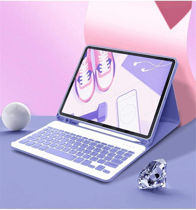 Keyboard Case for iPad Air 13 inch(M3/M2-2025/2024)/Pro 12.9 6th/5th/4th/3rd Gen with Mouse, Slim Lightweight Detachable Magnetic Keyboard with Penci