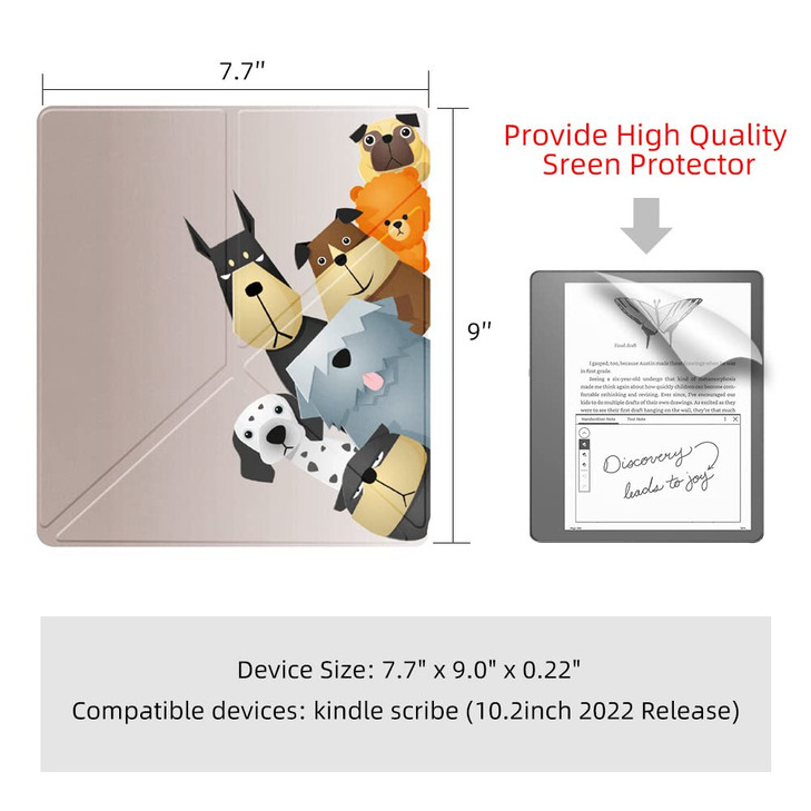 Slimshell Case for Kindle Scribe 10.2 2022 Released, Origami Standing Lightweight PU Leather Stand Smart Cover with Auto Sleep Wake Feature for Kind