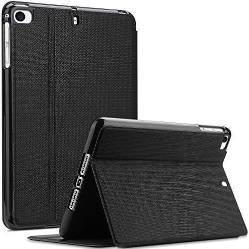 ProCase Book Cover for iPad mini 5 Generation 2019/ Mini 4 3 2 1, Slim Stand Protective Folio Case Smart Cover for iPad mini 5/4/3/2/1 -Black