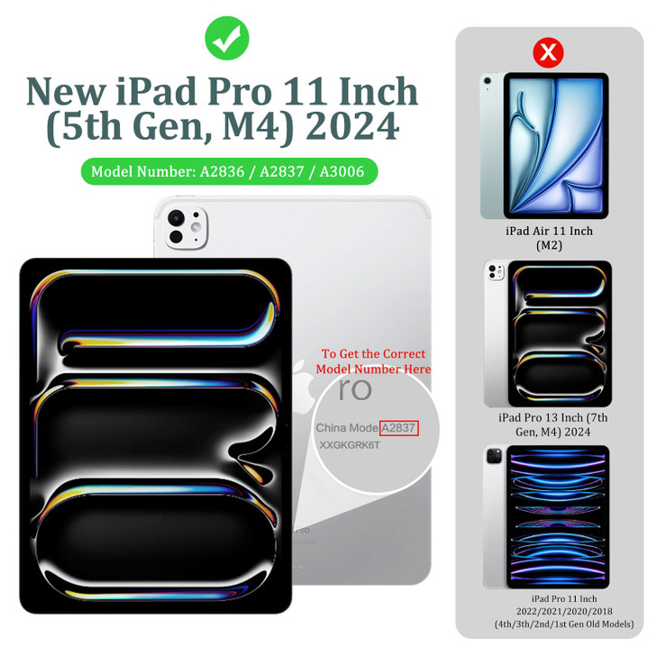 Lokigo for iPad Pro 11 Inch Case (M5/M4) 2025/2024, Flowers iPad 11 Inch Pro Case with Pencil Holder/Hand Strap/Pocket, Full Protective Soft Back Sma