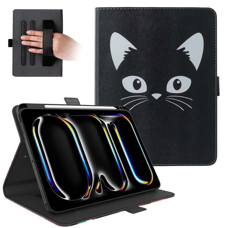 Dteck for iPad Pro 11" (M4/M5) 2024/2025 Release Smart Folio Case with Adjustable Stand/Auto Sleep Wake/Pencil Holder/Hand Strap/Magnetic Strap Closu