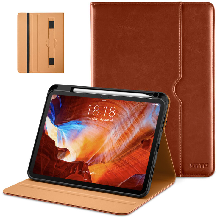 DTTO for iPad Pro 11 inch Case (M5/M4) 2025/2024, Premium Leather Business Folio Stand Cover with Pencil Holder - Auto Wake/Sleep and Multiple Viewin