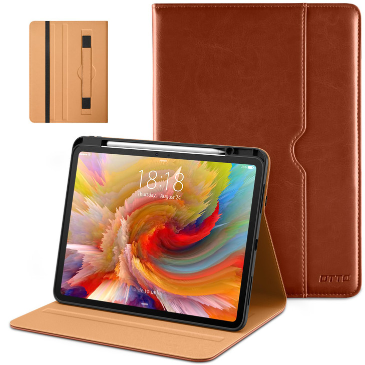 DTTO for iPad Pro 13 Inch Case (M5/M4) 2025/2024, Premium Leather Business Folio Stand Cover with Pencil Holder - Auto Wake/Sleep & Multiple Viewing