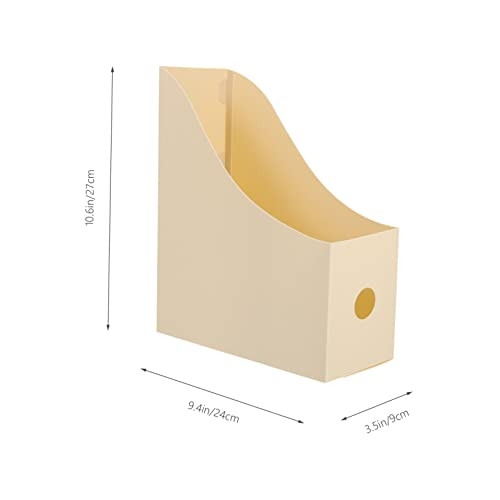 Lurrose Desktop File Organizer 2-Pack Polypropylene Vertical File Holders for Office and Student Use Space-Saving Document Magazine and Book Storage