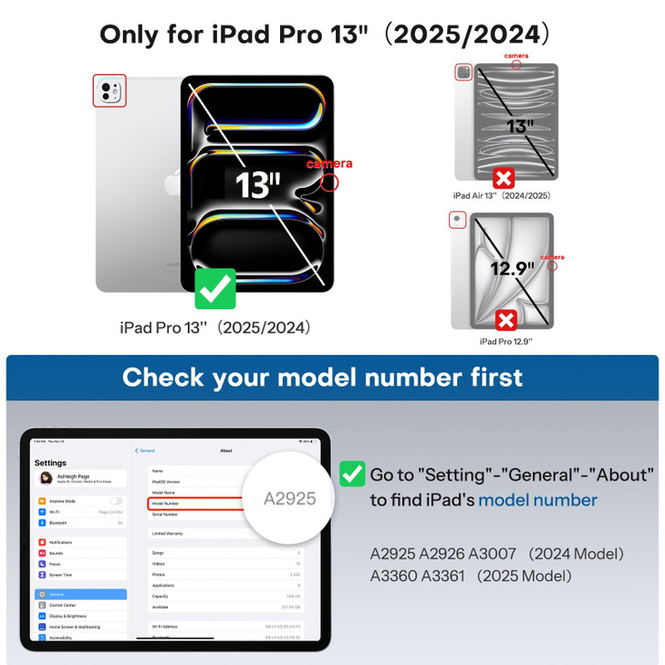SPARIN Case for iPad Pro 13 inch 2025/2024-M4 M5 with Pencil Holder, Detachable Magnetic Hybrid Protective Case, Portrait/Landscape Stand, Durable Pr