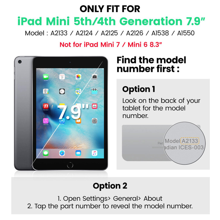 SEYMAC for iPad mini 5/ Mini 4 Case 7.9 Inch, Heavy Duty Shockproof Full-Body Protective Case with Screen Protector, Rotating Stand, Hand/Shoulder St