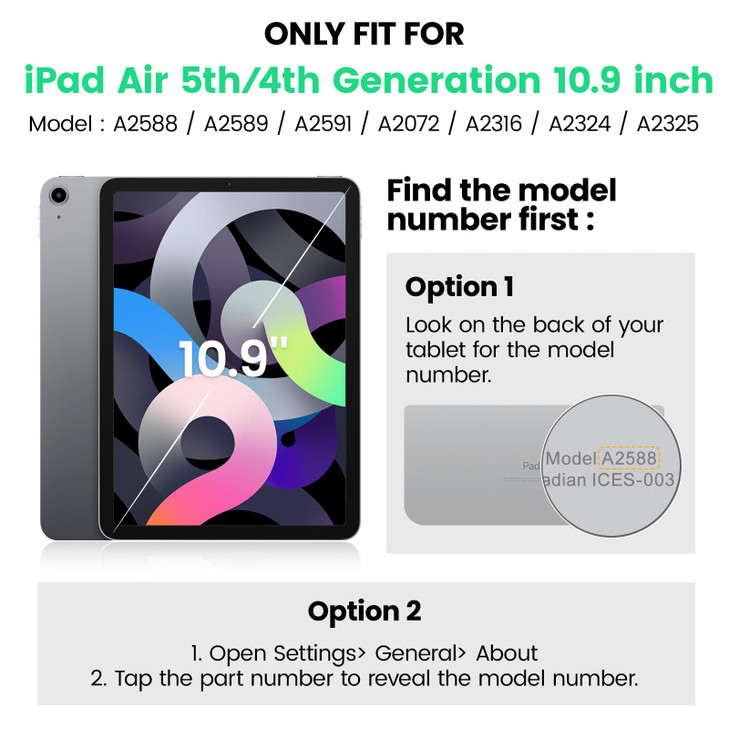 SEYMAC Case for iPad Air 5th/ 4th Generation 10.9", Full-Body Shockproof Protective Case with Screen Protector, Rotating Stand/Handle/Shoulder Strap/