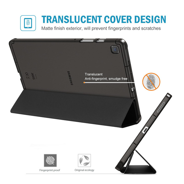ProCase Cover for Galaxy Tab S6 Lite 10.4 Case 2024 2022 2020 with S Pen Holder(SM-P620/P625/P613/P619/P615/P610), Trifold Stand Folio Soft TPU Trans
