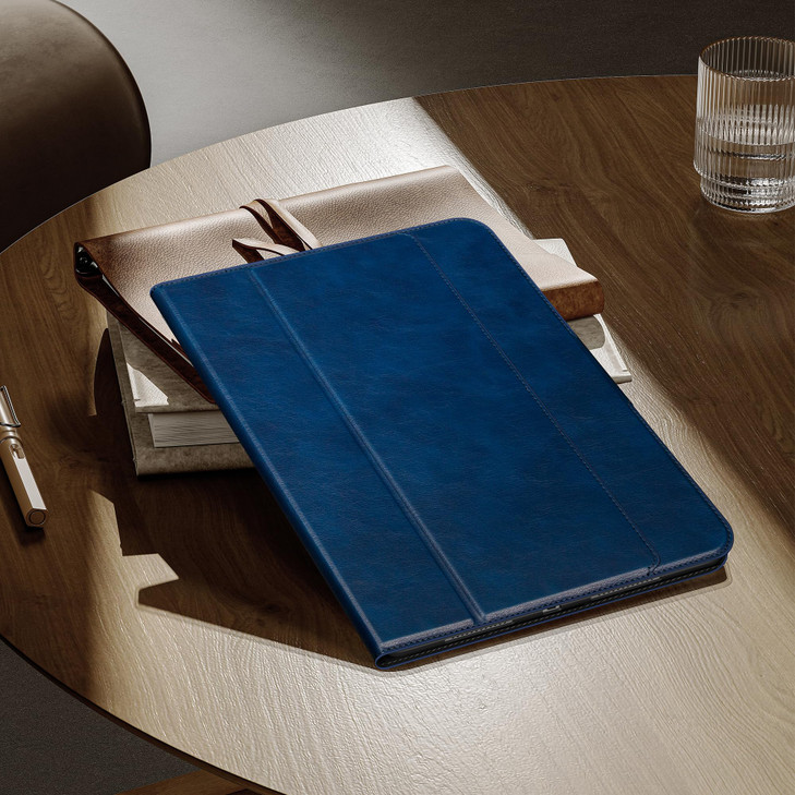 auaua Case for iPad Pro 13 Inch (M5/M4) 2025/2024, with Pencil Holder and Pocket, Multiple Viewing Angles, Magnetic Closure, Auto Sleep/Wake (Blue)