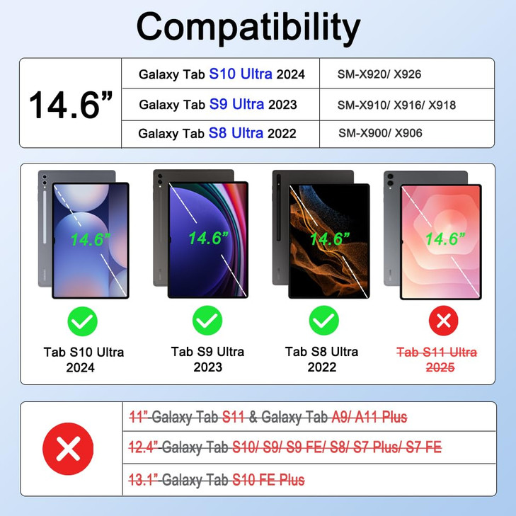 BRAECNstock Kids Case for Samsung Galaxy Tab S10 Ultra/S9 Ultra/S8 Ultra 14.6" 2024/2023/2022 Shockporoof Samsung Tablet 14.6 inch Case with Pen Hold