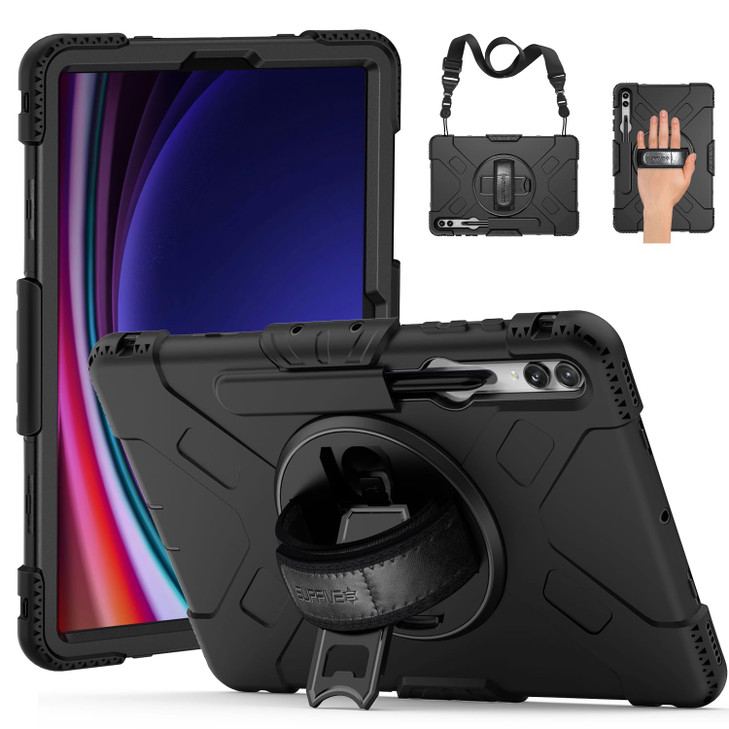 SUPFIVES Case for Samsung Galaxy Tab S10 Plus 12.4 Inch 2024: Tab S9 Plus 12.4 Case with Screen Protecor/S-Pen Holder/Handle/Rotating Kickstand/Shoul