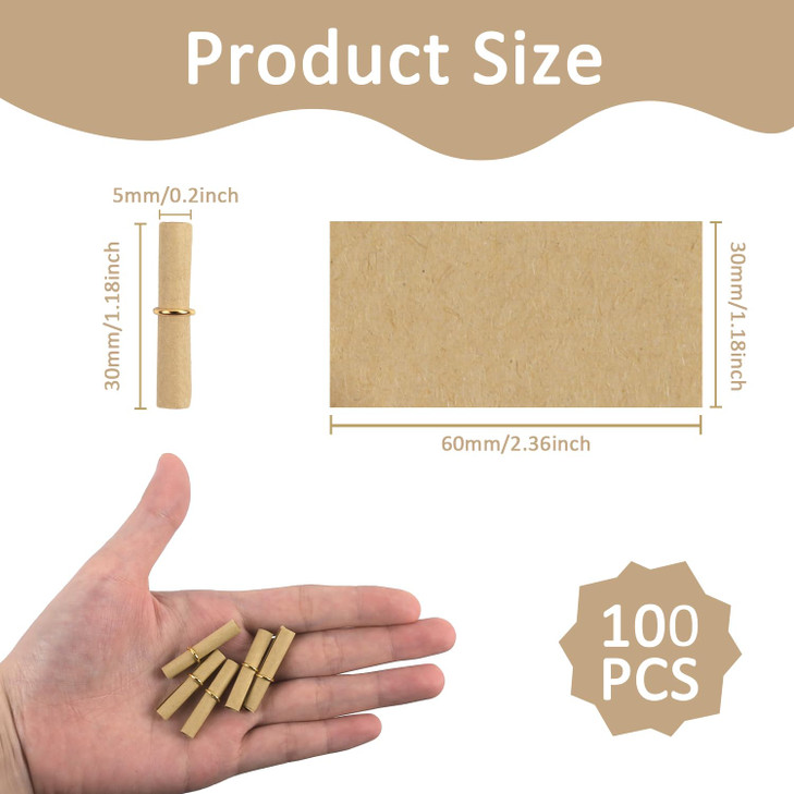 ASUNFO 100 Pcs Mini Paper Scrolls for Writing Message Paper Roll for Letter Anniversary Valentine Birthday Supplies