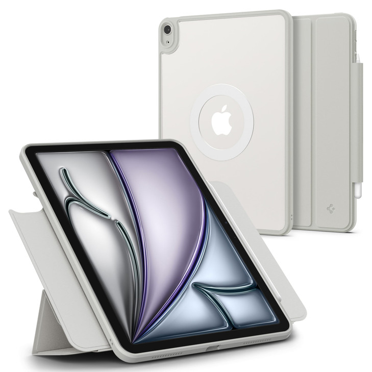 Spigen for iPad Air 13 Inch Case M3 (2025), iPad Air 13 Inch Case M2 (2024), Air Skin Pro OneTap Detachable Magnetic Cover, Pencil Holder, Transparen