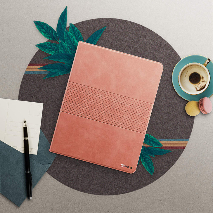 auaua Case for iPad Air 11 Inch M3/M2 (2025/2024), iPad Air 5th/4th Generation (2022/2020) with Pencil Holder, Auto Sleep/Wake, Adjustable Angle (Pin