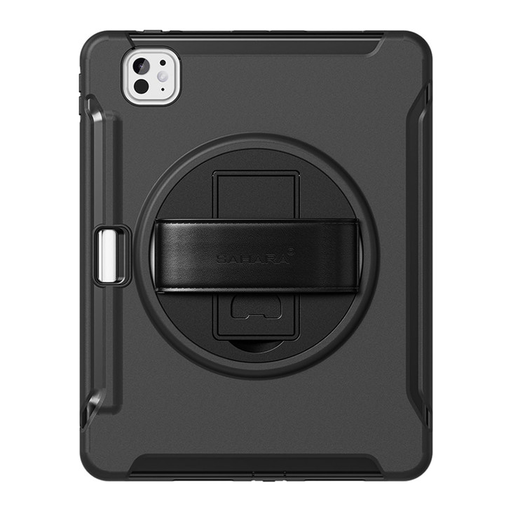 Sahara - Raider Series Heavy-Duty Case with Hand Strap for iPad Pro 11" (M4 2024/M5 2025), Scorpion Black, (TB00398)