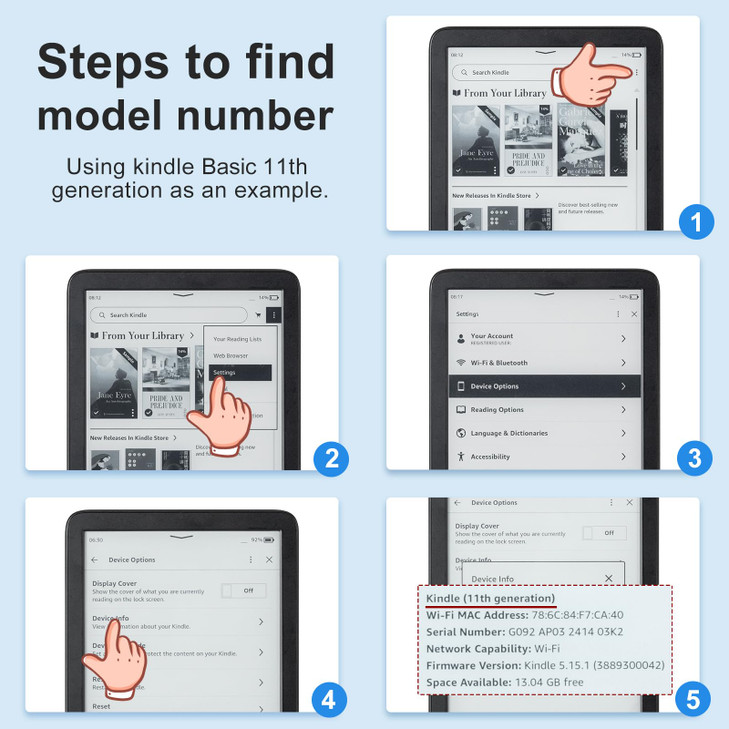 CoBak Case for 6" Kindle 11th Gen (2024 and 2022 Release) - Ultra Slim Transparent Clear TPU Back Shell Protective Cover with Auto Wake/Sleep for Kin