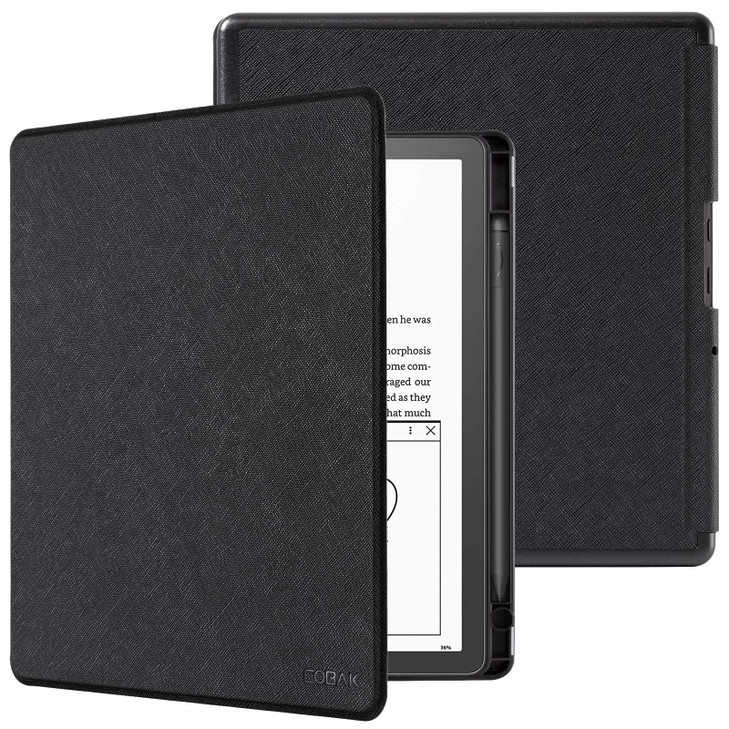 CoBak Case for Kindle Scribe - All New PU Leather Cover with Auto Sleep Wake Feature for Kindle Scribe 10.2" 2022 & 2024 Released with Pen Holder