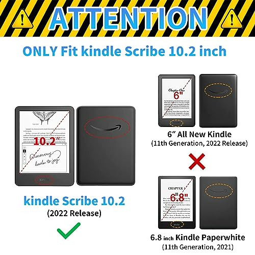 GFRGTFHYT for Kindle Scribe 10.2 inch Case 2022 Release PU Leather Slim Lightweight Multiple Angles Stand Smart Cover with Auto Wake/Sleep for Kindle