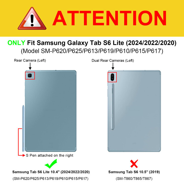 Fintie SlimShell Case for Samsung Galaxy Tab S6 Lite 10.4 Inch 2024/2022/2020 with S Pen Holder, Lightweight Stand Translucent Frosted Back Cover, Au
