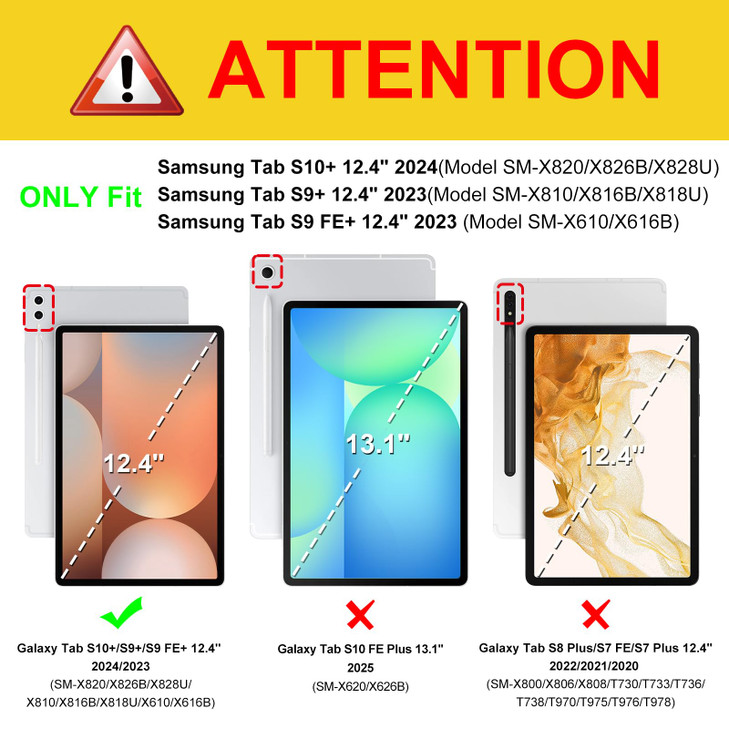Fintie Shockproof Case for Samsung Galaxy Tab S10 Plus 2024/ S9 FE Plus 12.4 Inch 2023, Tuatara Rugged Unibody Hybrid Full Protective Bumper Kickstan