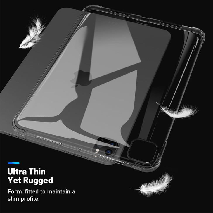 Techcircle Clear Case for iPad Pro 13-inch 2024 (M4) 7th Gen [Support Pencil Charging], Soft TPU Transparent Back Corners Bumper Protective Cover Ant
