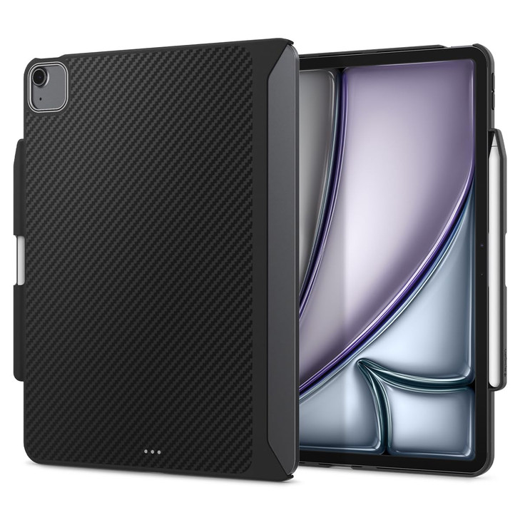 Spigen for iPad Air 13 Inch Case M3 (2025), iPad Air 13 Inch Case M2 (2024), Enzo Aramid, Aerocore Aramid Fiber Cover with Pencil Holder, Magic Keybo