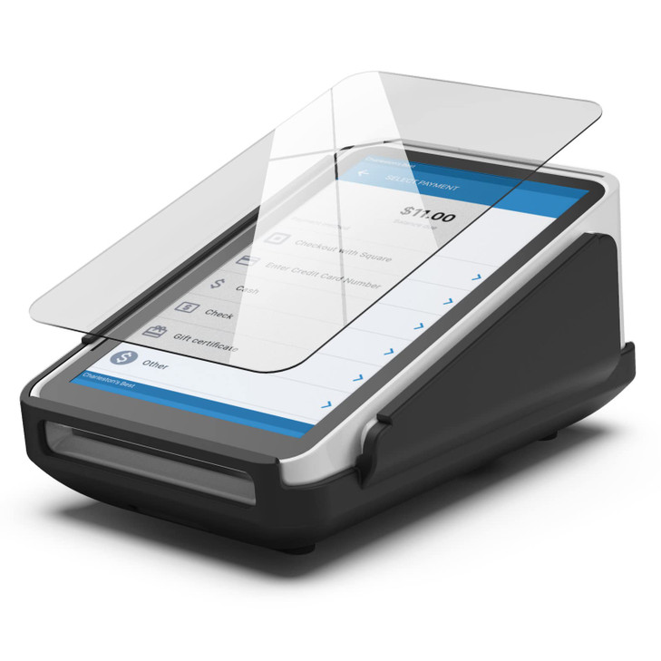 ENCASED Protective Case and Screen Protector for Square Terminal Card Reader - Rubberized Hard Casing with Non-Slip Base and Tempered Glass (Products