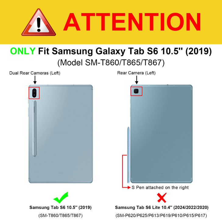 Fintie Folio Case for Samsung Galaxy Tab S6 10.5" 2019 (Model SM-T860/T865/T867), [Patented S Pen Slot Design] Slim Fit Stand Cover Auto Sleep/Wake,