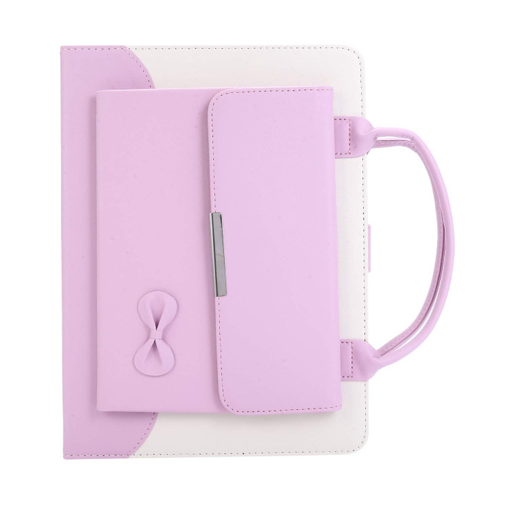 Handbag Case for iPad Pro 13" (M5/M4) 2025/2024, Air 13" M2 M3, iPad Pro 12.9-inch 2018-2022, Techcircle Cute Bowknot Pocket Wallet Design Folio Stan