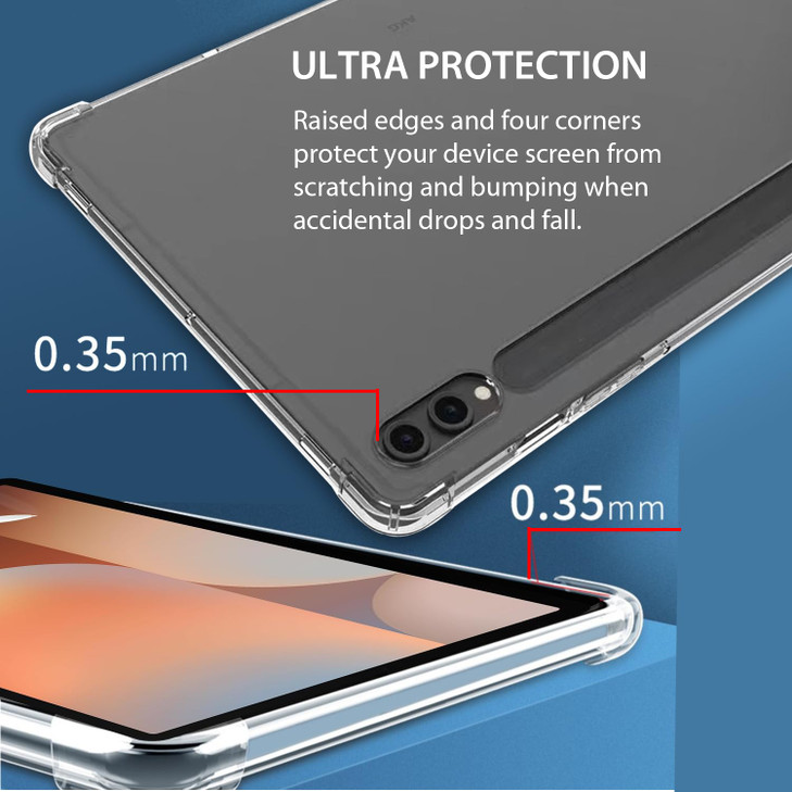 Zeking for Samsung Galaxy Tab S10 Plus Case, Ultra Clear Soft Flexible Transparent TPU Skin Bumper Back Cover Shell for Galaxy Tab S10 Plus 12.4inch