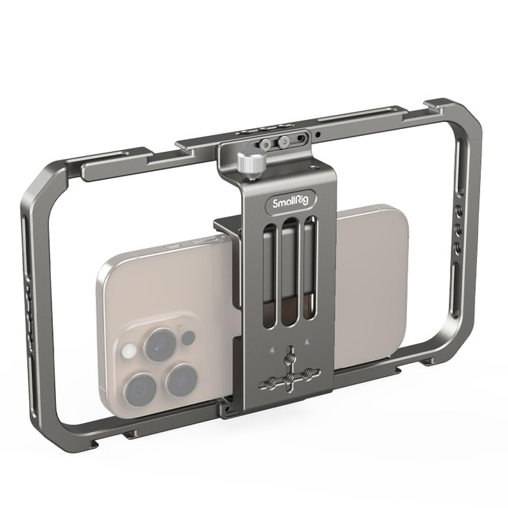 SmallRig Universal Smartphone Video Rig for iPhone 17 16 15 14 for Samsung, Filmmaking Vlogging Rig Aluminium Alloy Phone Video Cage Grip with Cold S