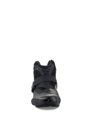 Alpinestars Men's SMX-1 R V2 Vented Motorcycle Boots, Short Riding Boots, CE-Certified, 44, Black/Black