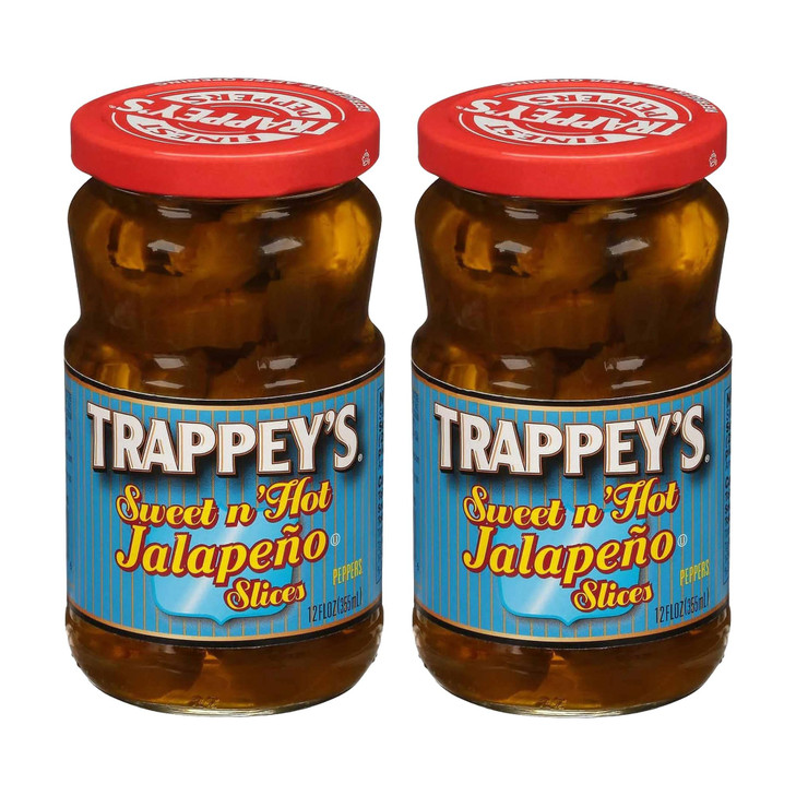 Trappey's Sweet & Hot Jalapeno Slices 12 Oz (Pack of 2)