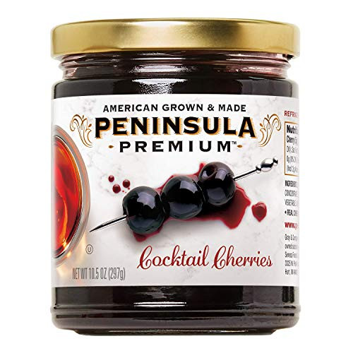 Peninsula Premium Cocktail Cherries | Award Winning | Deep Burgundy-Red | Silky Smooth, Rich Syrup | Luxe Fruit Forward, Sweet-Tart Flavor | Gourmet