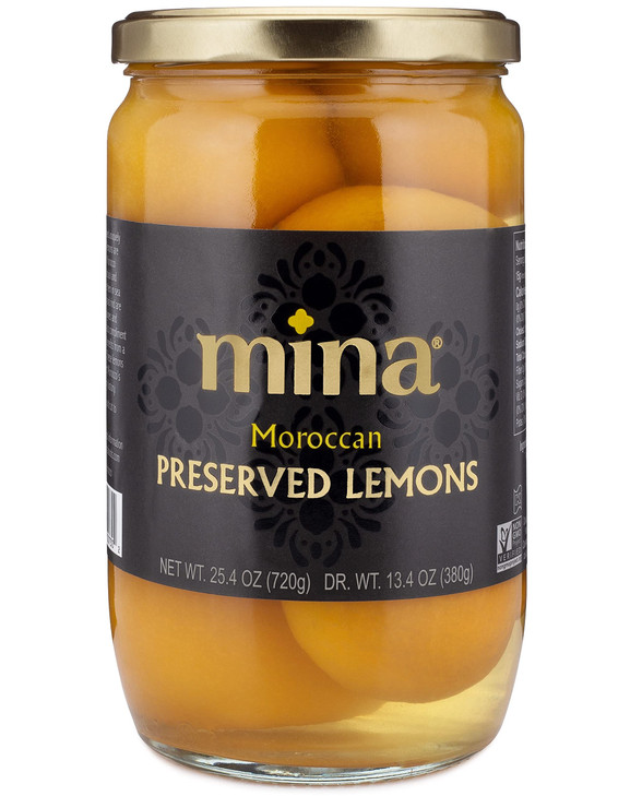 Mina Preserved Lemons - 25.4 Ounce Authentic Moroccan Gourmet Beldi Lemons, Moroccan Preserved Lemons in Jar, Ideal for Tagine, Couscous, Preserved L