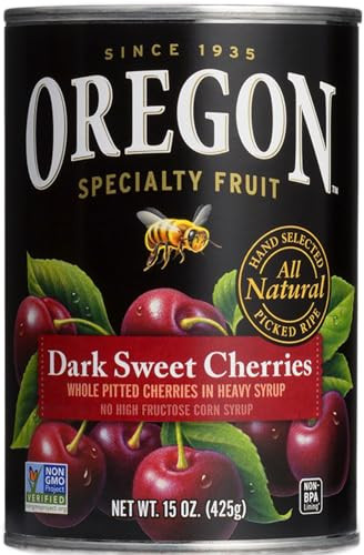 Oregon Specialty Fruit, Dark Sweet Cherries, Pitted, All-Natural,15 Ounce (Pack of 3)
