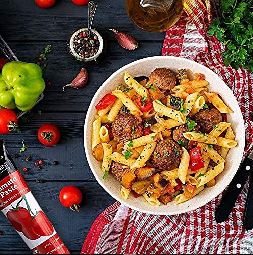 Tuscanini Premium Double Concentrated Tomato Paste Tube, 7.5oz (3 Pack) Made with Premium Italian Tomatoes