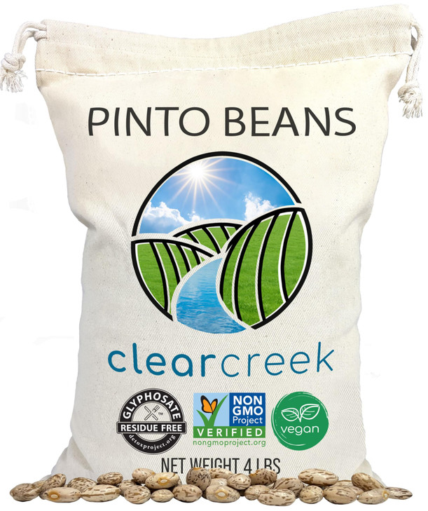 Palouse Brand Certified Glyphosate Residue Free Pinto Beans | 4 lbs | Non-GMO | Kosher