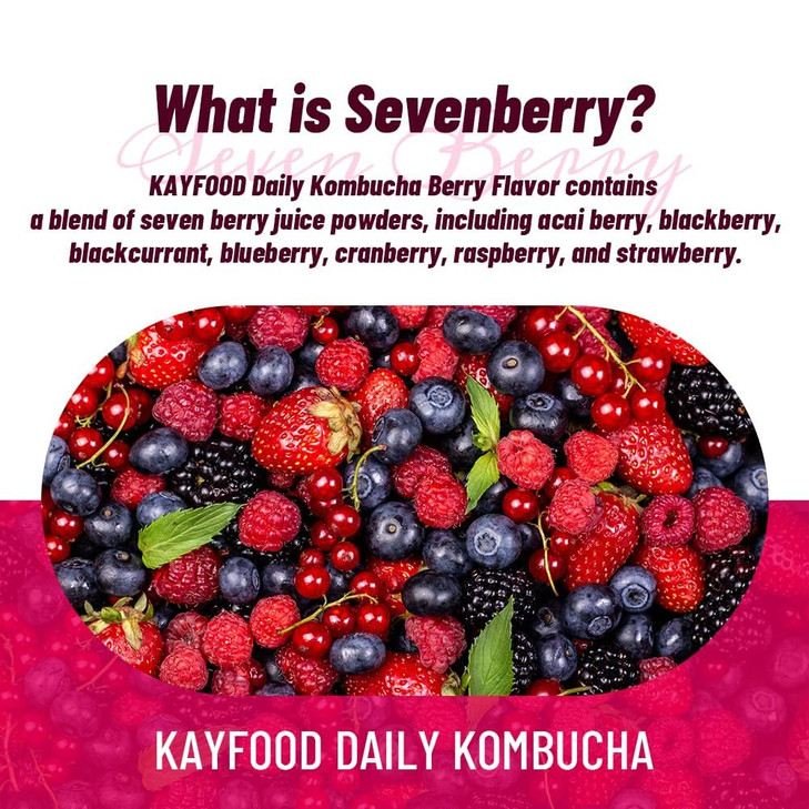 KAYFOOD-Kombucha-Sevenberry-Garden-Daily Zero Sugar, Diet, Gut Healthy Sparkling Beverage, Fermented Korean Drinks for Iced Tea Hot Tea, Workout T (2