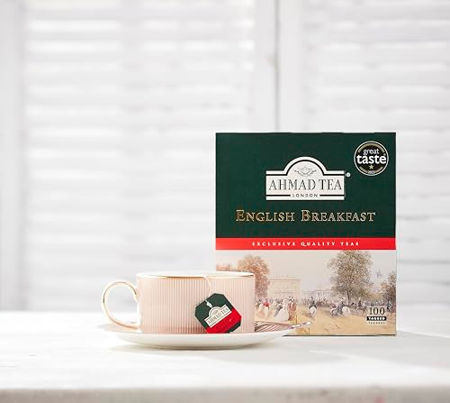 Ahmad Tea Black Tea, English Breakfast Teabags, 100 ct - Caffeinated and Sugar-Free