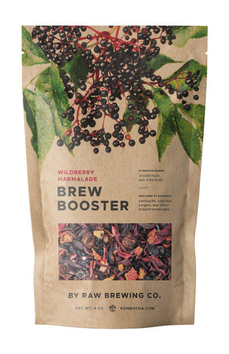 Kombucha.com Wildberry Marmalade BREW BOOSTER - Super Premium Elderberry, Currant, Strawberry Blend w/ Hibiscus & Botanicals for Creating Store Quali