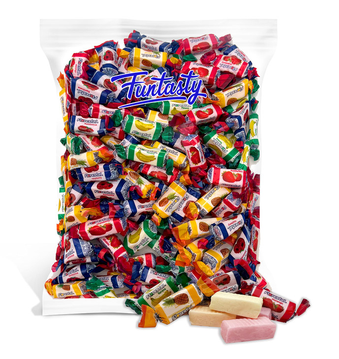 Assorted Taffy Candy - 1.5 Pound Bulk Pack (About 130 Count) - Fruit and Berry Flavors